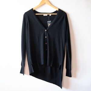 Brigitte Bailey Asymmetrical Merino Wool Blend Cardigan